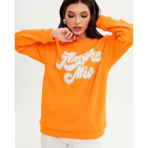 Купить Свитшот SAHAR, размер 44-46, оранжевый
Женский свитшот оверсайз со стильным прин...