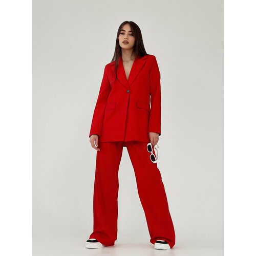 Купить Костюм Blazer, размер 42, красный
Лаконичный костюм с широкими брюками и пиджако...
