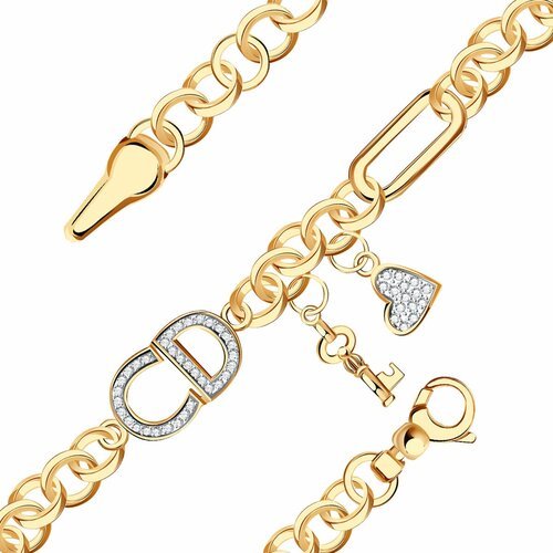 Купить Браслет Diamant online, золото, 585 проба, фианит
Красивый браслет из золота 585...