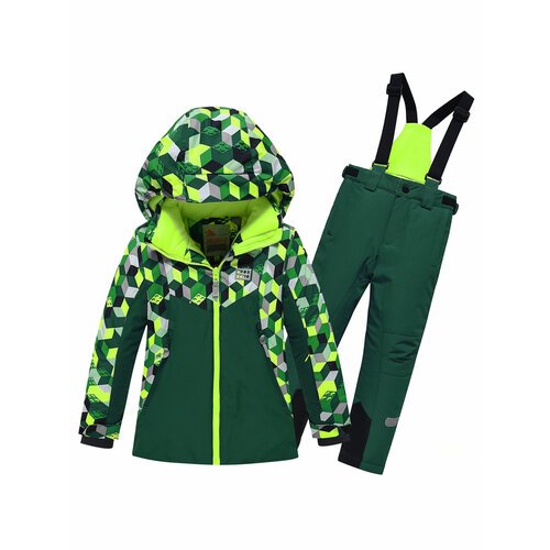 Купить Костюм , размер 110, зеленый
Зимний костюм для мальчика изготовлен из высококаче...