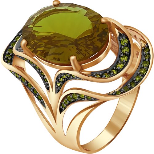 Купить Кольцо Diamant online, золото, 585 проба, фианит, султанит, размер 20
<p>В нашем...