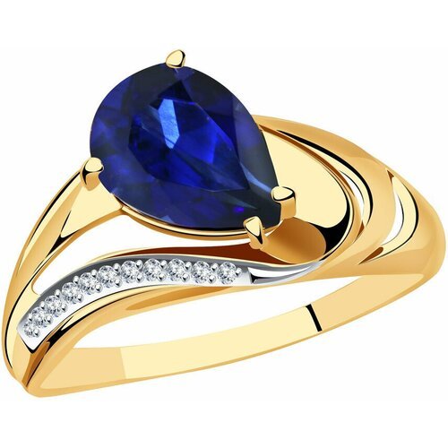 Купить Кольцо Diamant online, золото, 585 проба, фианит, корунд, размер 20
<p>В нашем и...