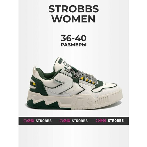 Купить Кроссовки STROBBS, размер 38, белый, зеленый
Демисезонные кроссовки в городском...