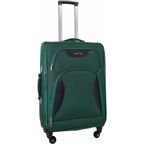 Купить Чемодан Rion+ 424-4GRN, 91 л, размер L, зеленый
Большой текстильный чемодан с во...