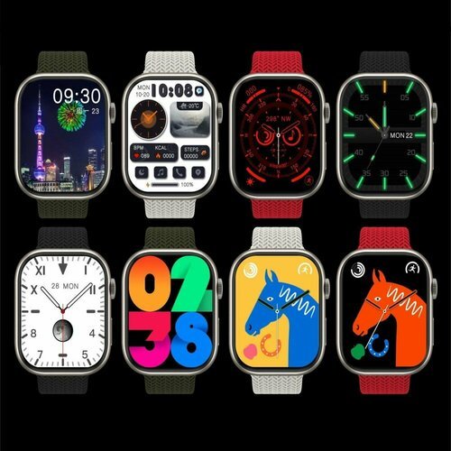 Купить Смарт часы HK9PRO Красные/ Series 9 c AMOLED Экраном / Альтернатива Apple Watch/...