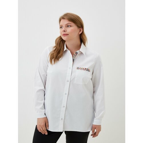 Купить Блуза Olsi, размер 50, белый
Стильная блузка-рубашка из хлопка качественного пло...