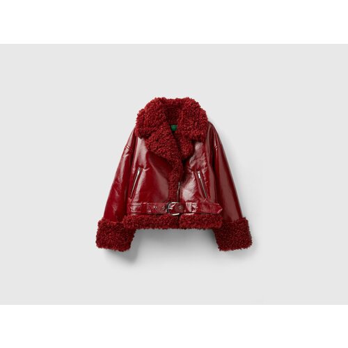 Купить Дубленка UNITED COLORS OF BENETTON, размер XS, красный
Байкерская куртка из блес...
