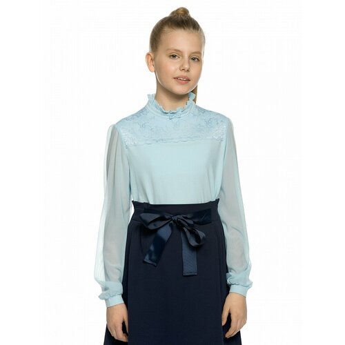 Купить Школьная блуза Pelican, размер 134, голубой
Джемпер для юных законодательниц мод...