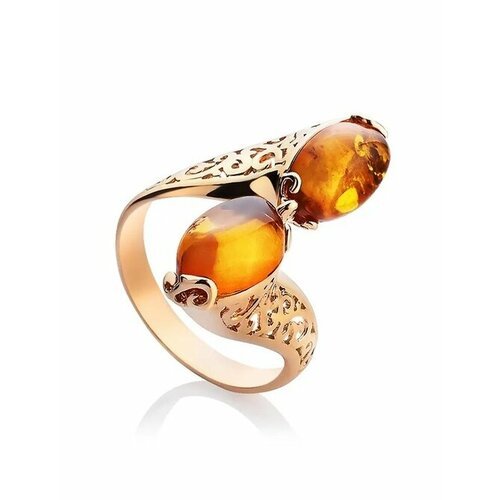 Купить Кольцо, янтарь, безразмерное, золотой, коричневый
Изысканное и необычное кольцо...
