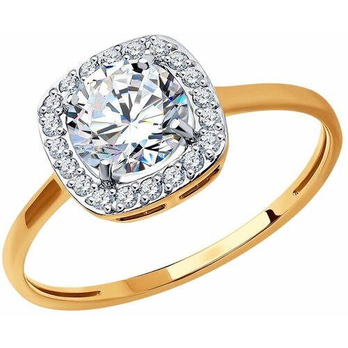 Купить Кольцо Diamant online, золото, 585 проба, фианит, размер 17
Золотое кольцо 26687...