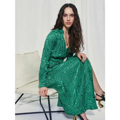 Купить Платье Zarina, размер S (RU 44)/170, зеленый
Асимметричное платье на запах от Za...