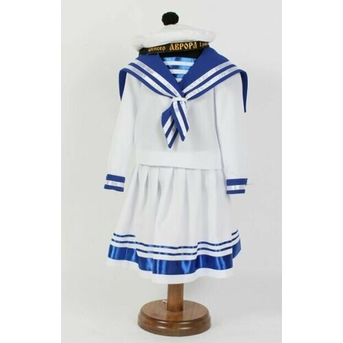 Купить Костюм морячка (юбка+ кофта)
Кипельно белая рубашка с пристегивающимся синим вор...