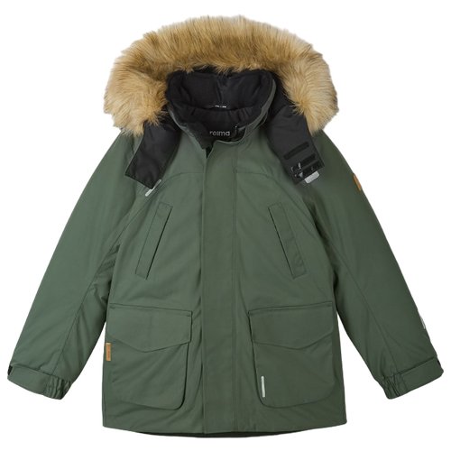 Купить Пуховик Reima, размер 110, зеленый
Теплая детская куртка-пуховик сшита из ветрон...