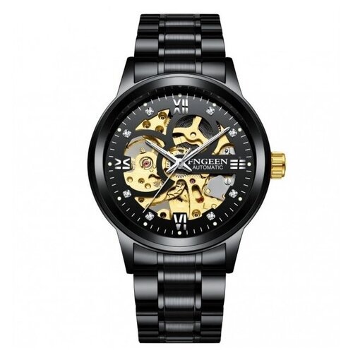 Купить Наручные часы, черный
**Мужские наручные механические часы-скелетон Fngeen** - э...