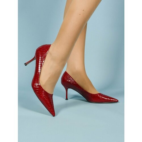 Купить Туфли , размер 39, красный
Шикарные женские туфли на шпильке из натуральной кожи...