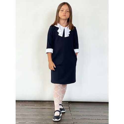 Купить Школьное платье Бушон, размер 122-128, синий
Платье для девочек школьное бушон S...