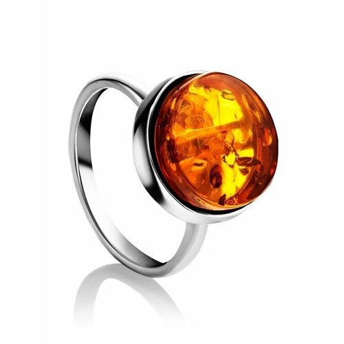 Купить Кольцо, янтарь, безразмерное, серебряный
Стильное кольцо с натуральным золотисто...