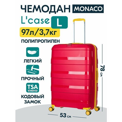 Купить Чемодан L'case Monaco, 97 л, размер L, красный
Чемодан на колесах из коллекции M...