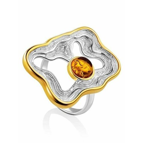 Купить Кольцо, янтарь, безразмерное, мультиколор
Необычное кольцо из текстурного с золо...