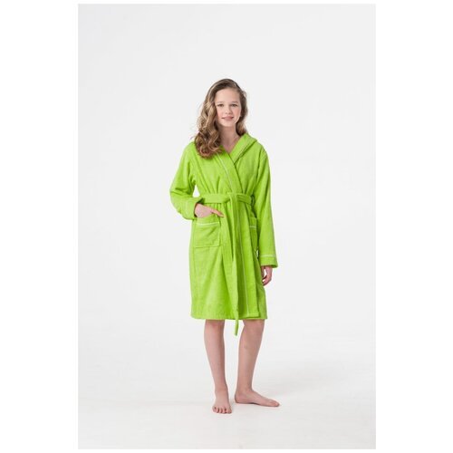 Купить Халат Everliness, размер 140, зеленый
Классический махровый халат с капюшоном. М...