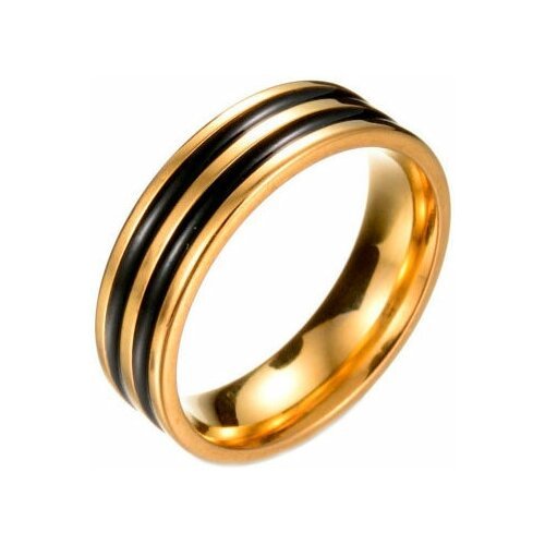 Купить Кольцо DG Jewelry, размер 17
Стальное кольцо с черной и золотистой эмалью станет...