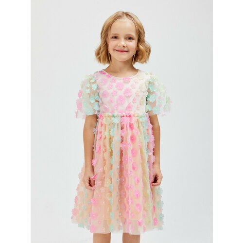Купить Платье Acoola, размер 98, мультиколор
Платье для девочки, выполнено из сетки с о...