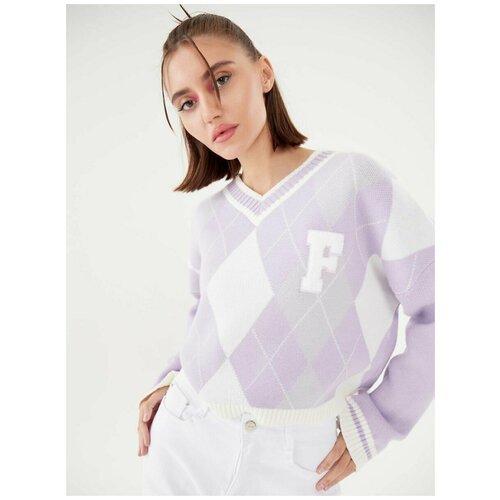Купить Свитер FEELZ, размер M, фиолетовый
Модный укороченный свитер женский с v образны...