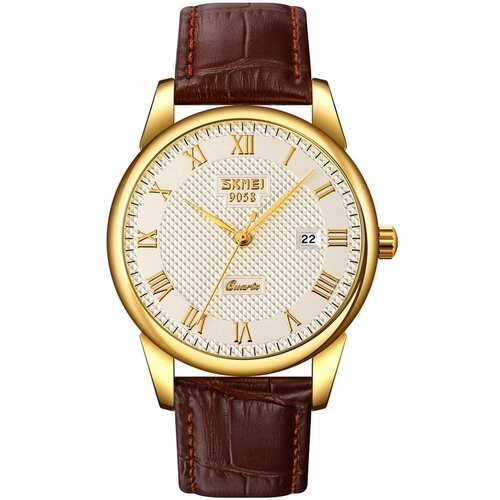 Купить Наручные часы SKMEI, коричневый, золотой
Строгий дизайн этих мужских часов подче...