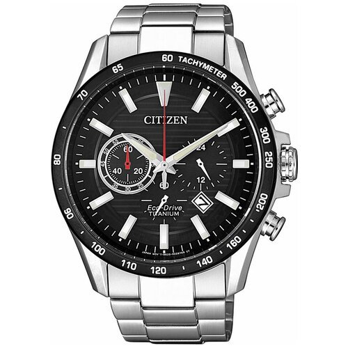 Купить Наручные часы CITIZEN Eco-Drive, черный, серебряный
Часы с титановым корпусом и...