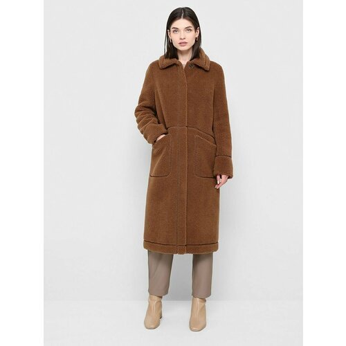 Купить Пальто ALEF, размер 42, коричневый
Пальто ALEF шерстяное с отложным воротником -...