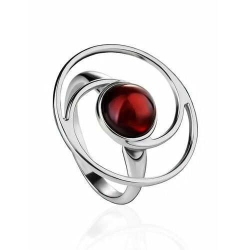 Купить Кольцо, янтарь, безразмерное, бордовый, серебряный
кольцо из пробы с натуральным...