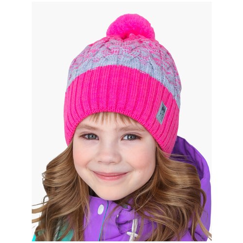 Купить Шапка UKI KiDS, размер 50, розовый, серый
Зимняя полушерстяная шапка на хлопково...
