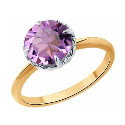 Купить Кольцо Diamant online, золото, 585 проба, аметист, размер 18
<p>В нашем интернет...