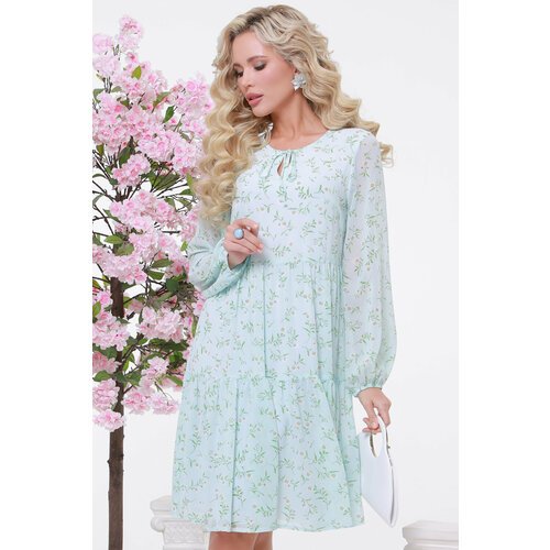 Купить Платье DStrend, размер 50, зеленый
Воздушное шифоновое платье с принтом — нарядн...
