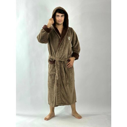 Купить Халат , размер 66, коричневый
Мужской халат больших размеров для мужчин плюссайз...