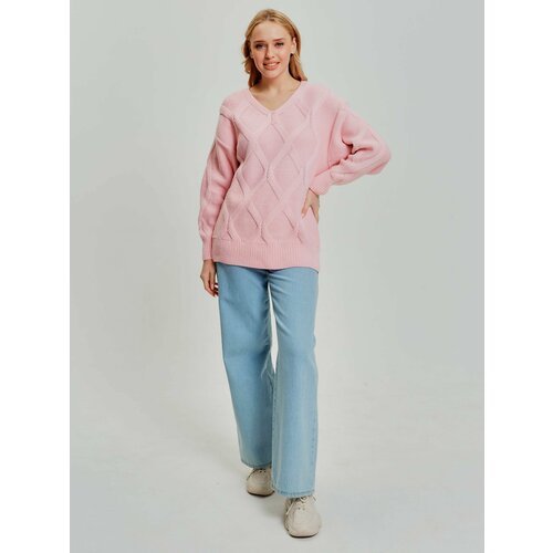 Купить Пуловер, размер 52, розовый
Теплый свитер с изящным v-образным вырезом займет до...
