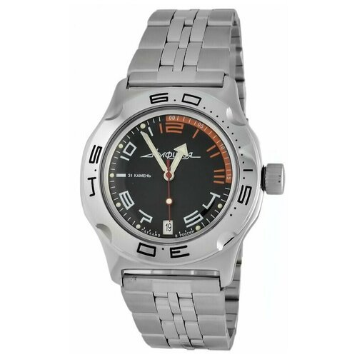 Купить Наручные часы Восток Амфибия 72093, черный, серебряный
Механизм механический "Во...