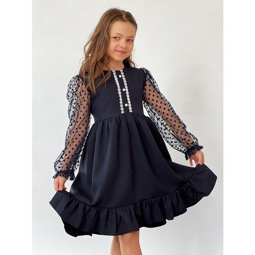 Купить Школьное платье Бушон, размер 140-146, синий
Платье для девочки нарядное бушон S...