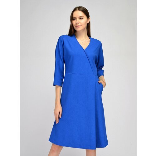 Купить Платье Viserdi, размер 52, голубой
Платье миди на запах с укороченными рукавами....