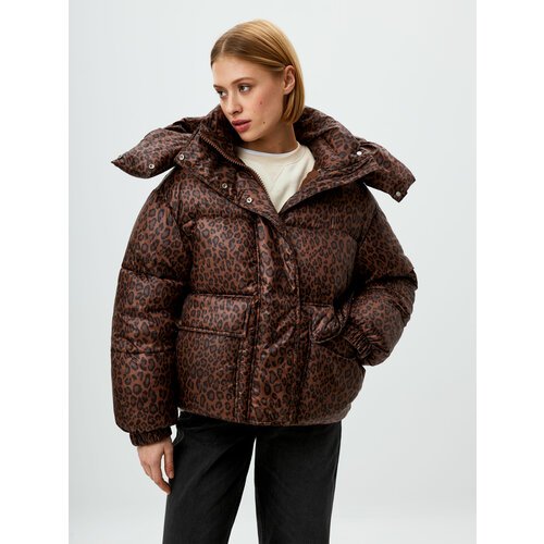 Купить Куртка Sela, размер XL INT, коричневый
Женская дутая куртка оверсайз с леопардов...