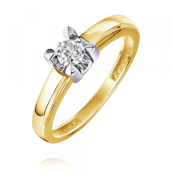 Купить Кольцо
Сдержанное помолвочное кольцо из желтого золота. Украшение декорировано к...