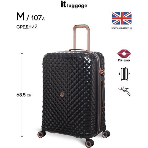 Купить Чемодан IT Luggage, 107 л, размер M+, черный
Чемодан на колесах среднего размера...