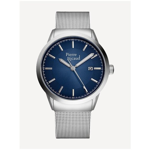 Купить Наручные часы Pierre Ricaud, синий, серебряный
Браслет миланского плетения в соч...