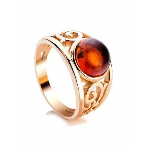Купить Кольцо, янтарь, безразмерное, коричневый, золотой
Изящное ажурное кольцо из в ,...