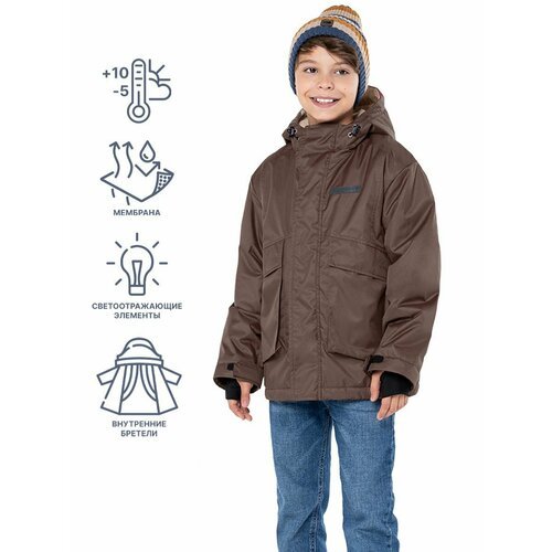 Купить Куртка NIKASTYLE 4м3524, размер 146-72, коричневый
Куртка демисезонная для мальч...