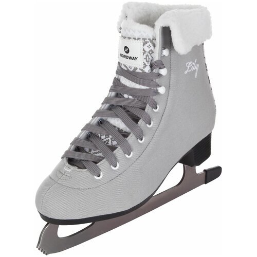 Купить Коньки ледовые женские Nordway Lily Grey Adult Ice Skates, цвет: серый. A20ENDIH...