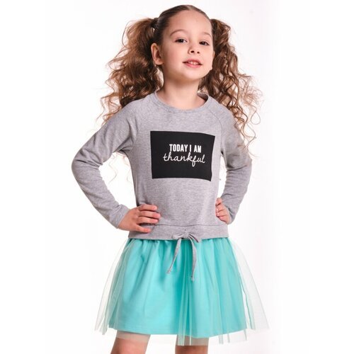 Купить Платье Mini Maxi, размер 104, бирюзовый, серый
Платье для девочек Mini Maxi, мод...