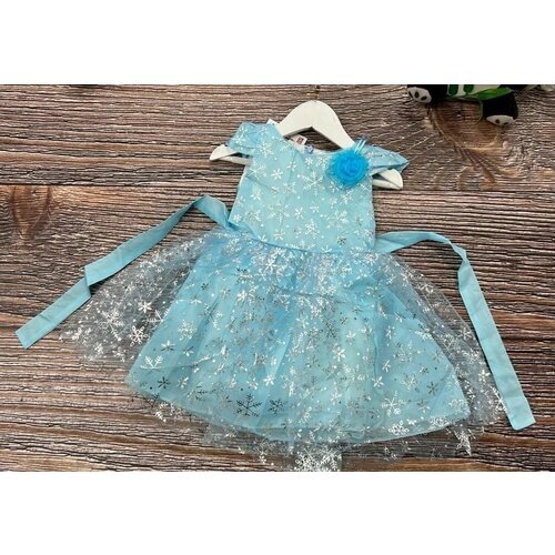 Купить Платье, размер 28/98, голубой
Платье для девочки нарядное Снежинка – это безусло...