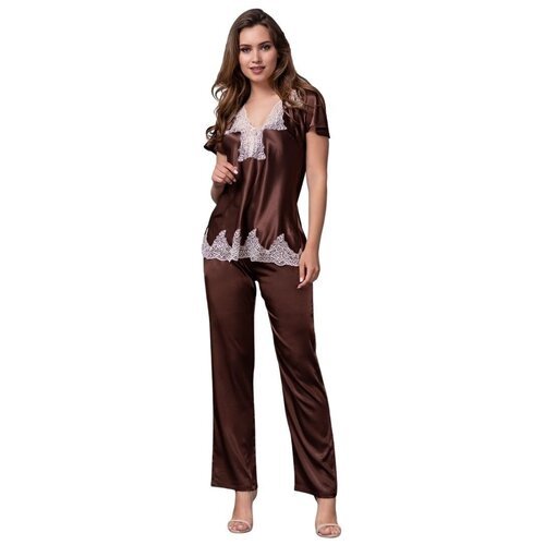 Купить Пижама MIA-AMORE, размер 2XL(52), коричневый
Комплект с брюками Mia Amore из сме...