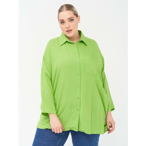 Купить Блуза ZORY, размер 68/70, зеленый
Стильная женская блузка свободного кроя.<br>Же...